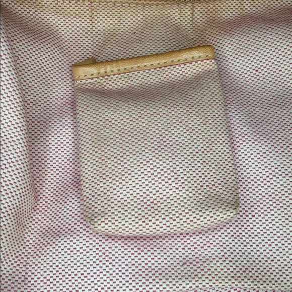 Dooney and Burke EUC. salmon color, canvas, swing style bag, key fob,storage - Picture 9 of 14